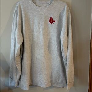 Antigua Heather Gray Sweatshirt crew neck long sleeve MLB Boston Red Sox XL
